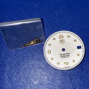 TAG Heuer 2000 Chronometer Dial & Hands Set Swiss Made Gold Markers